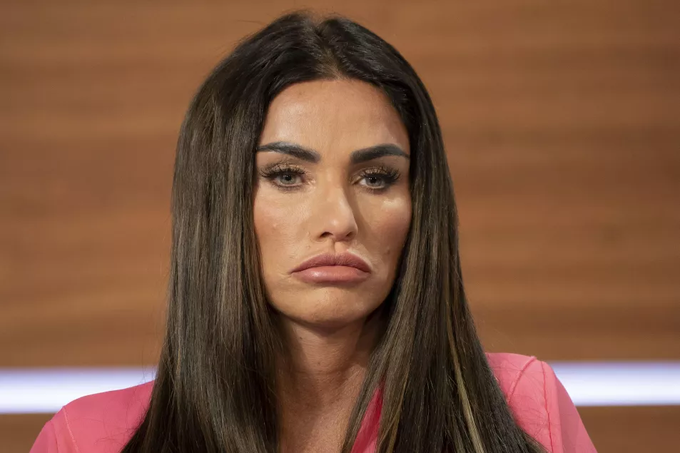 Katie Price on Jeremy Vine show on Channel 5 in 2023 (Aaron Chown/PA) 