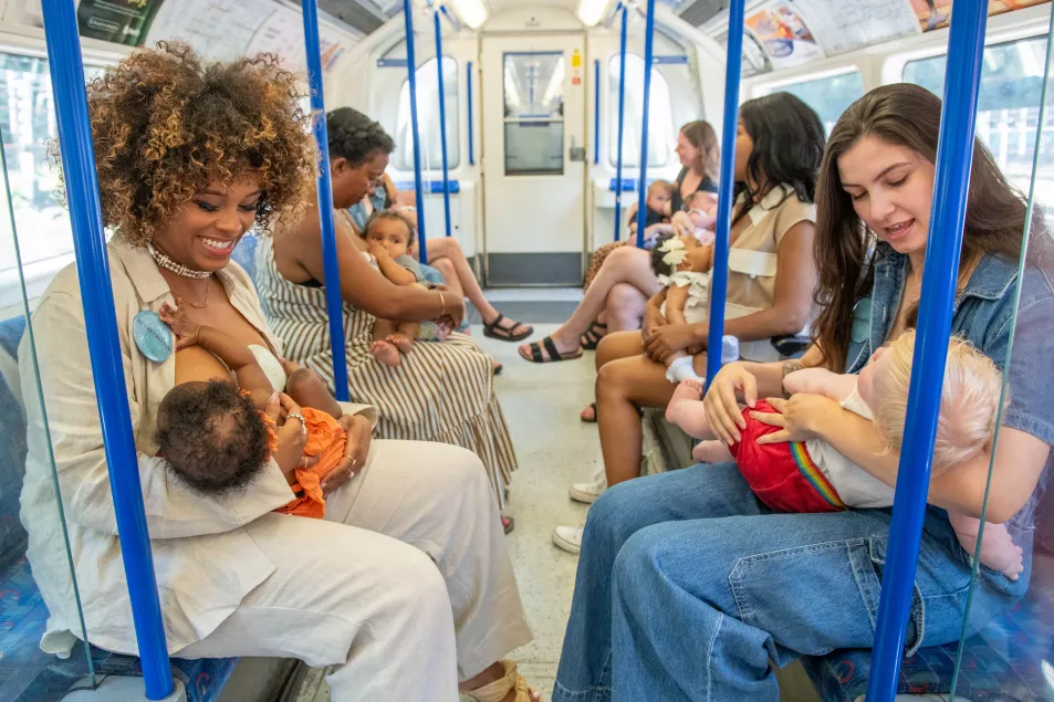 Fleur East and other new mums breastfeeding on the tube 