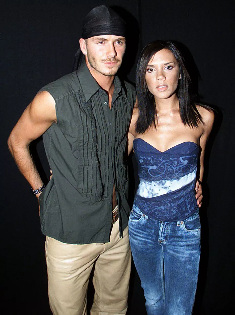 Victoria and David Beckham in 2000
