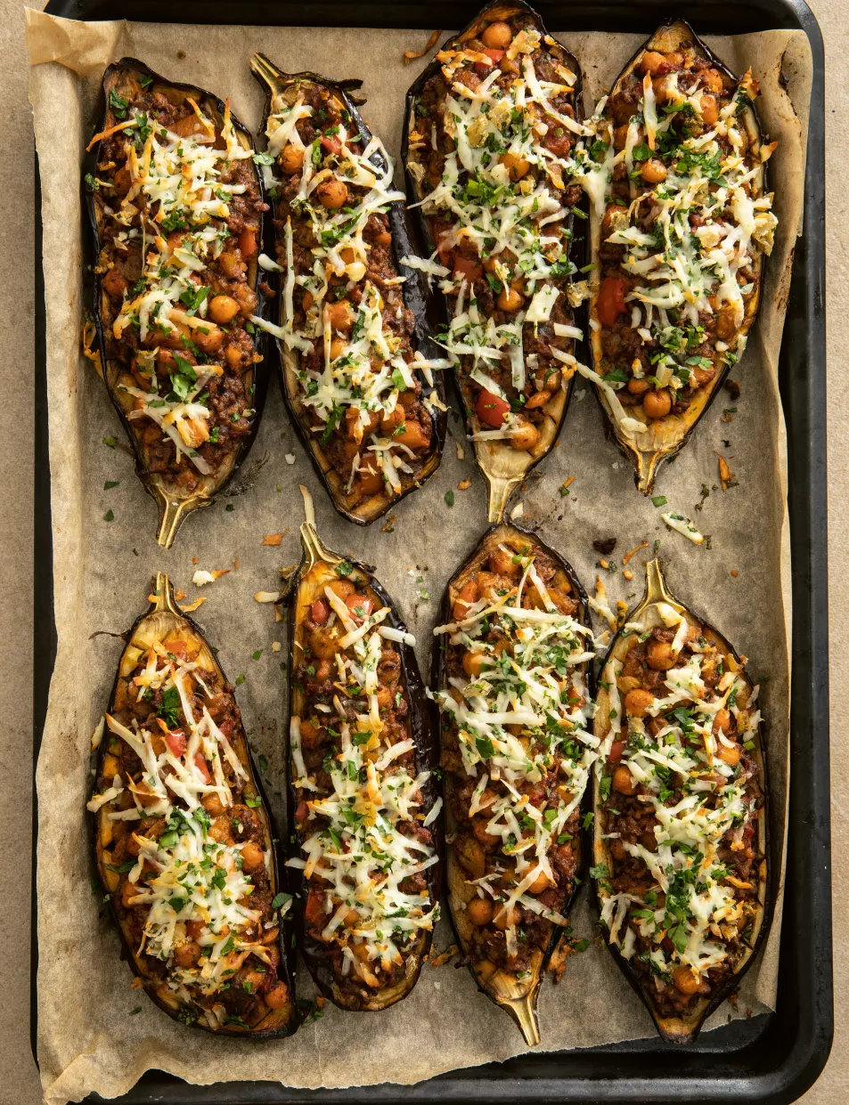 Stuffed aubergines