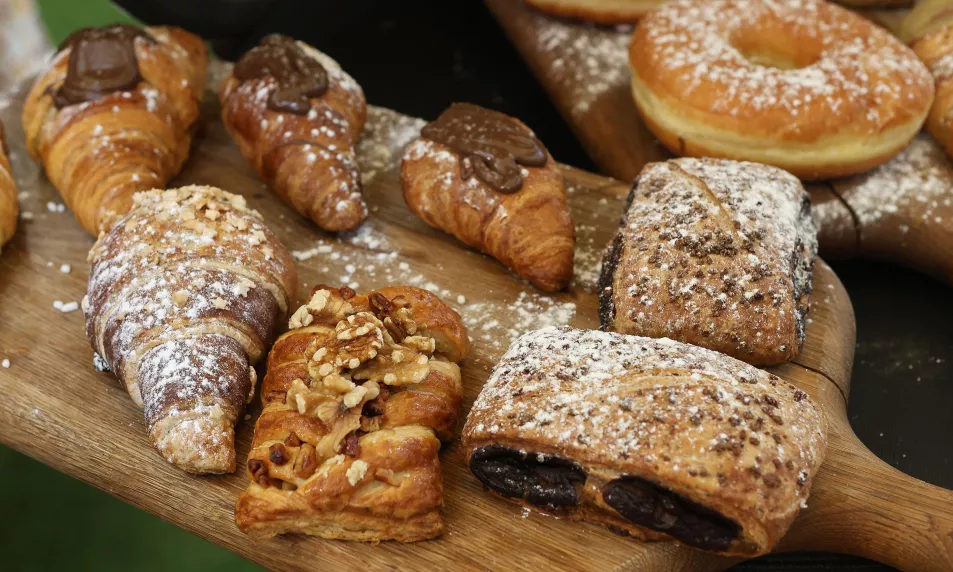 Pastries on display at the Ballaro market in Palermo, Sicily, Italy