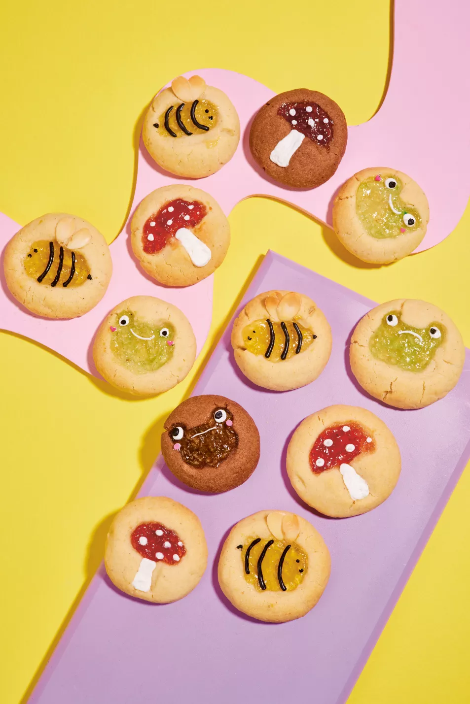 Magic forest thumbprint cookies