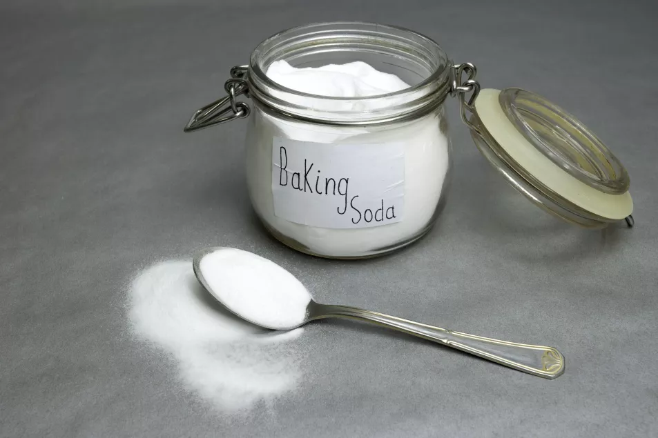 Mason jar with baking soda