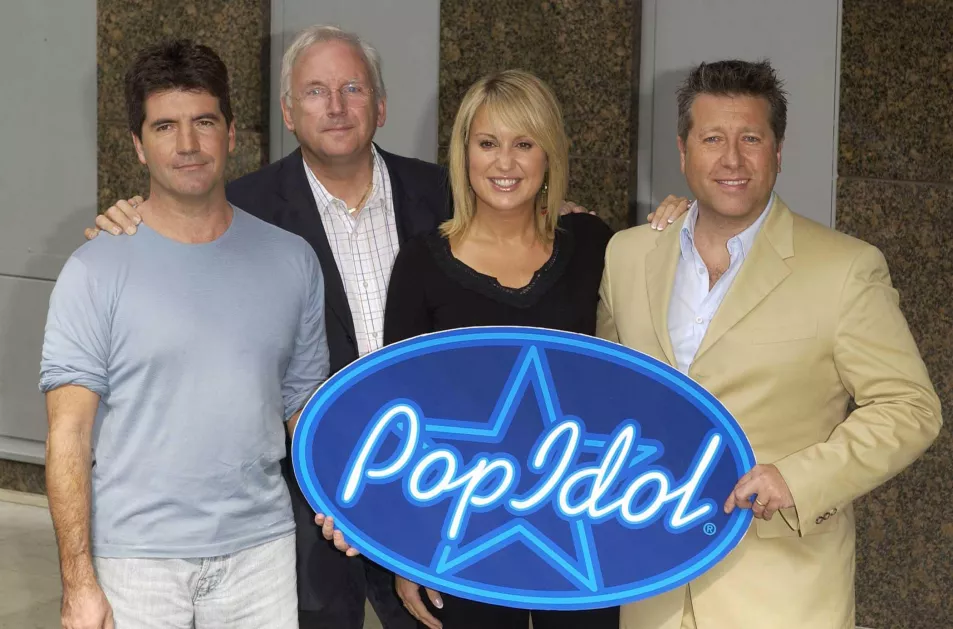 Nicki Chapman with fellow Pop Idol judges Simon Cowell, Pete Waterman and Neil Fox in 2003 (Alamy/PA) 