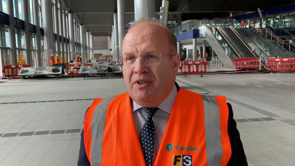 John Glass, director of infrastructure and projects at Translink, at Belfast Grand Central Station