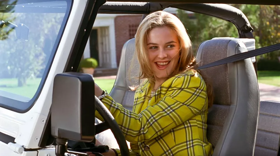 Cher wearing yellow tartan in the 1995 film Clueless