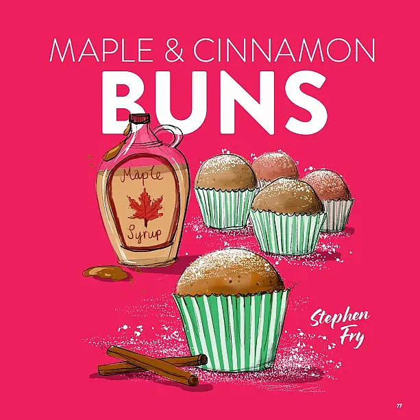 Stephen Fry's Maple and Cinammon Buns - Illustration