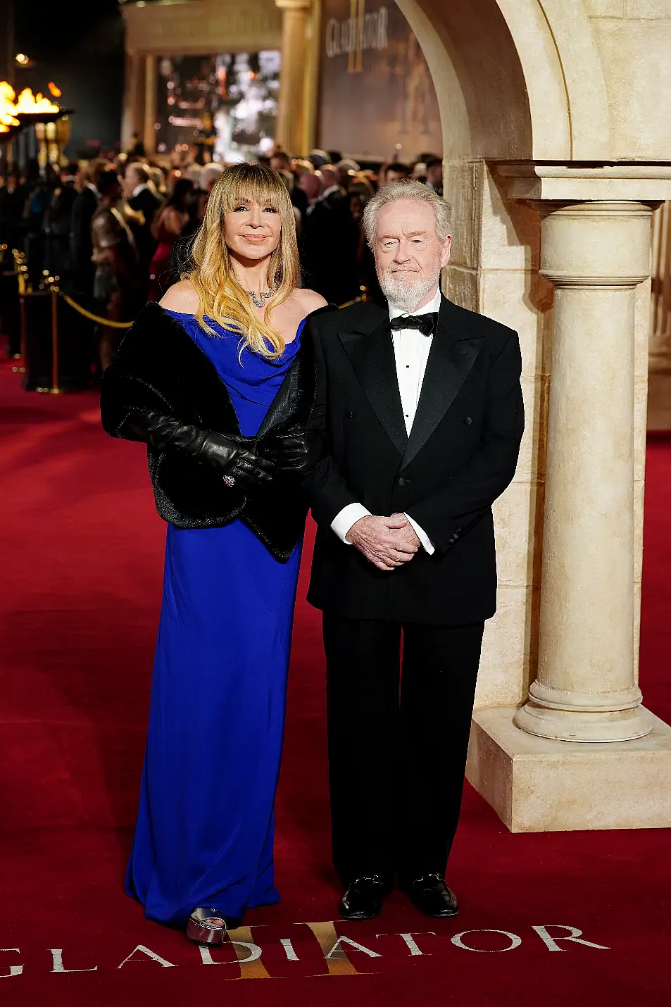 Giannina Facio and Ridley Scott attending the Royal Film Performance