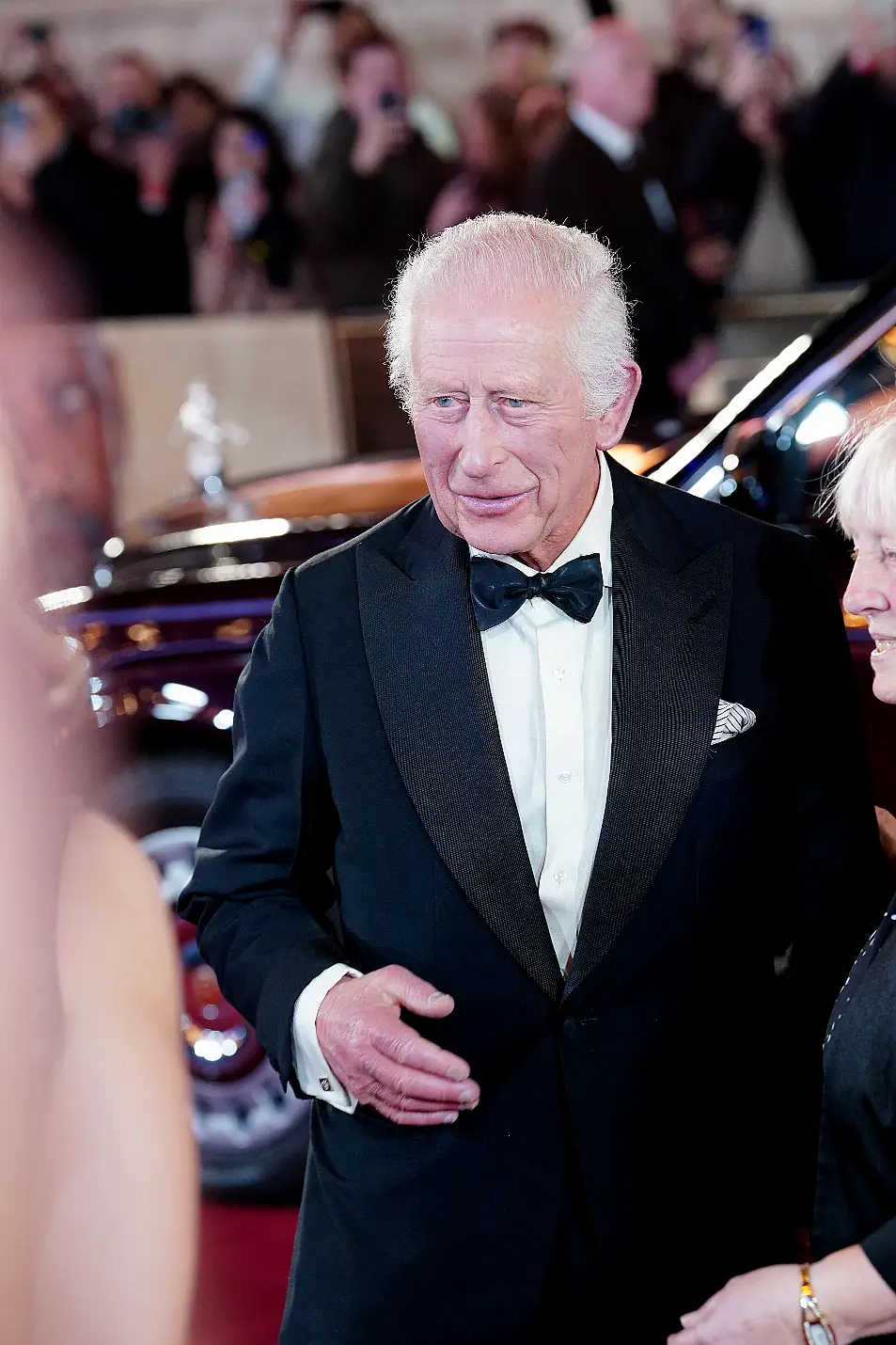 King Charles III arrives for the Royal Film Performance 