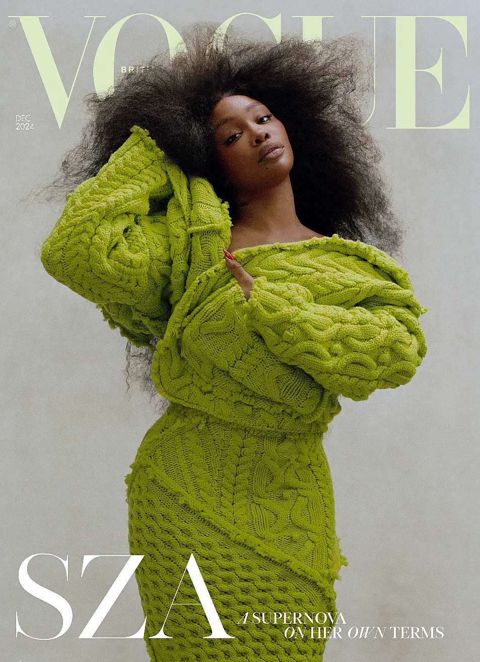 SZA on the cover of British Vogue magazine