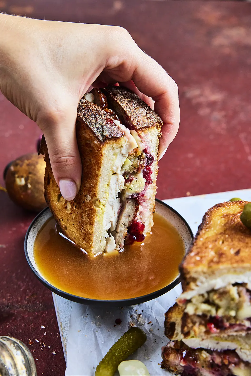 Loaded leftover Christmas toastie