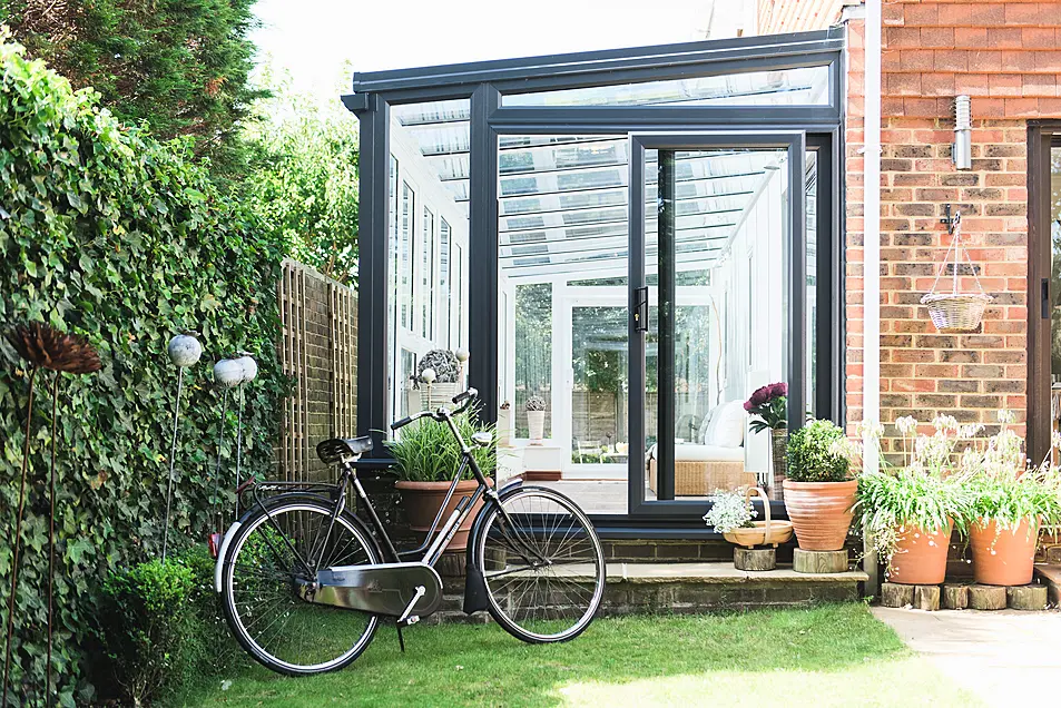 Edwardian style conservatory featuring French doors 