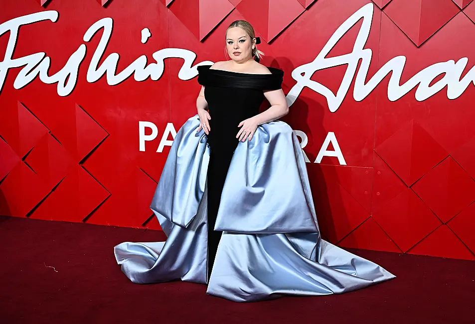 Nicola Coughlan on red carpet of Fashion Awards