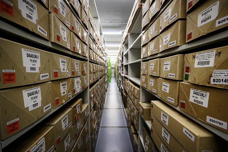 Document storage facility at the Public Records Office of Northern Ireland