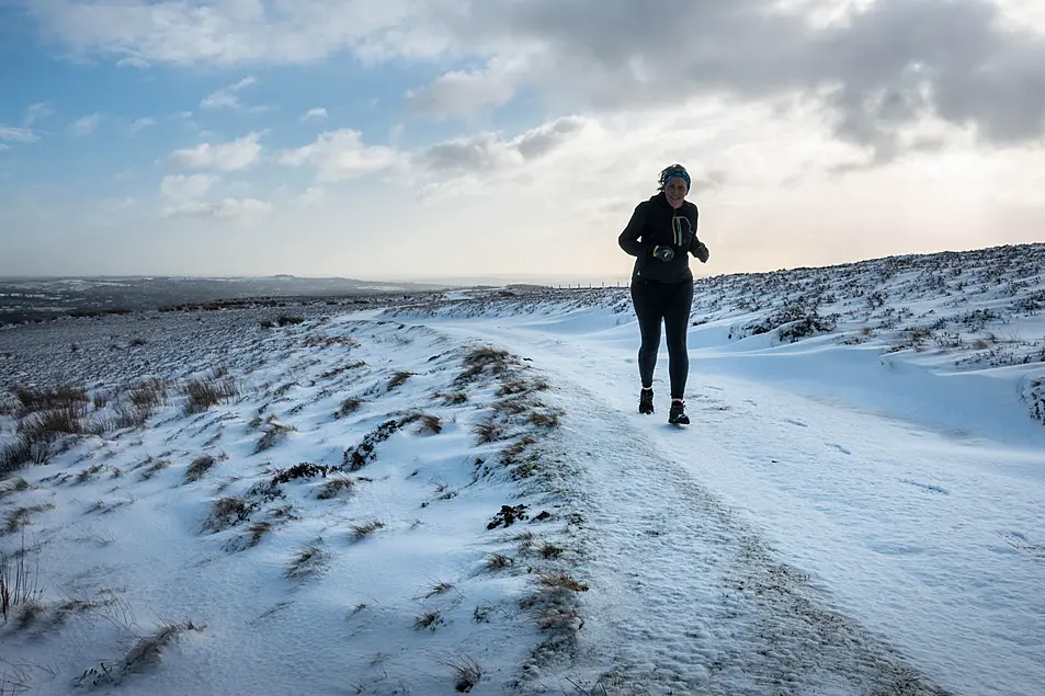 A person running in the show