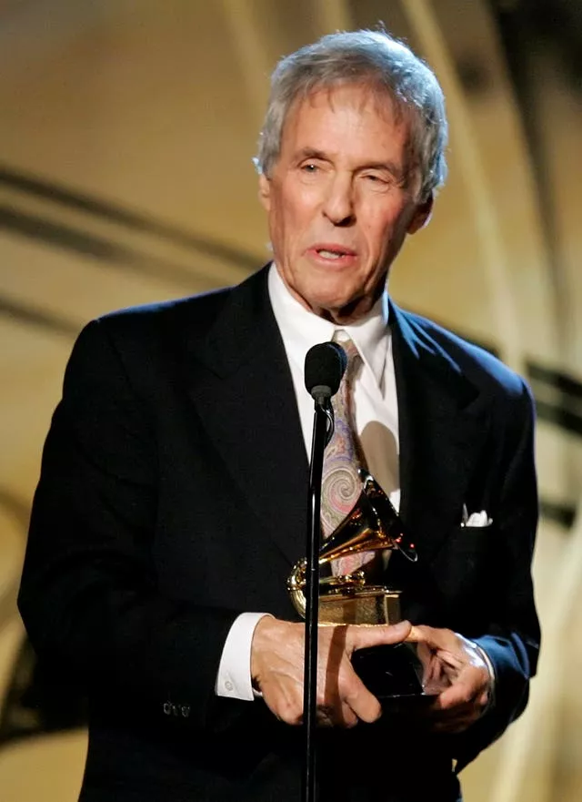 Burt Bacharach with a Grammy Award