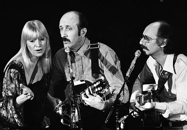 Folk trio Peter, Paul and Mary performing in 1980