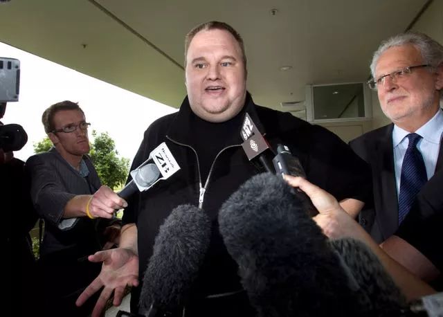 Kim Dotcom, the founder of the file-sharing website Megaupload, in February 2012 in Auckland, New Zealand