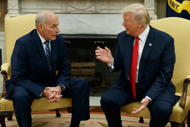 Donald Trump with John Kelly in 2017