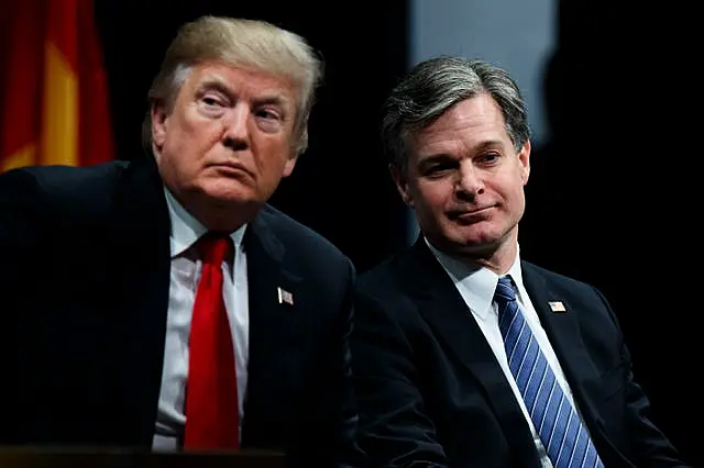 Donald Trump with Christopher Wray