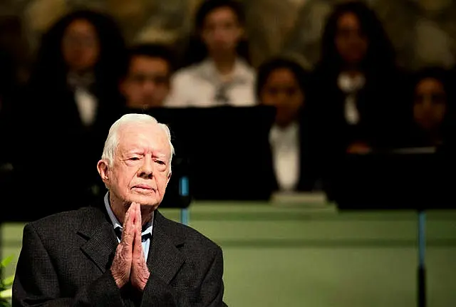 Jimmy Carter teaches Sunday school class at Maranatha Baptist Church in his hometown