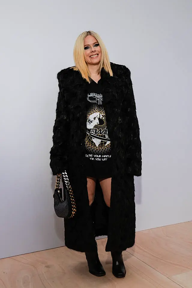 Avril Lavigne attends the Stella McCartney Fall/Winter 2023-2024 ready-to-wear collection