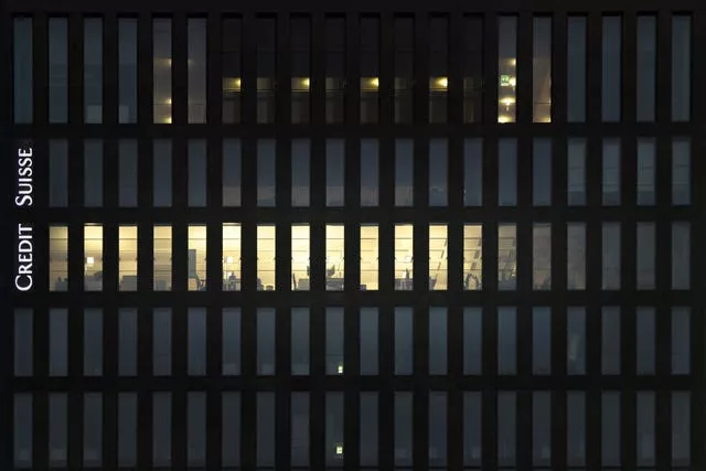 The logo at a building of the Credit Suisse bank in Zurich, Switzerland, on Nov. 23, 2022