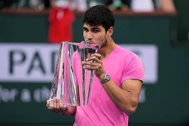 Carlos Alcaraz won in Indian Wells last week (Mark J. Terrill/AP)