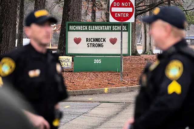 Police outside a school