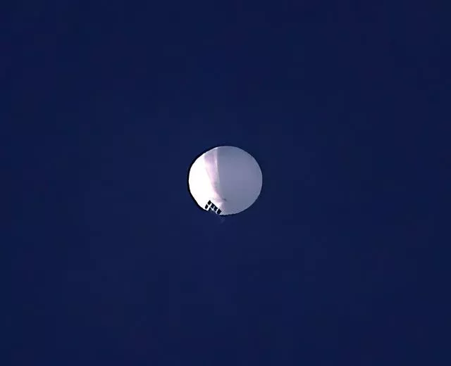 A high altitude balloon floats over Billings, Montana on Wednesday