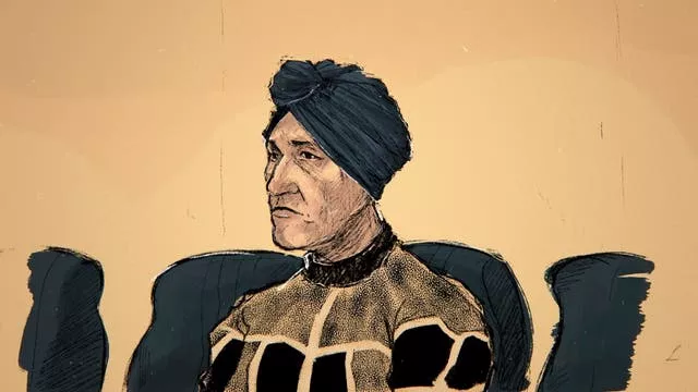 Court sketch of convicted principal