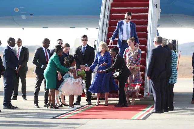 First lady of the United States Jill Biden arrives in Nairobi, Kenya