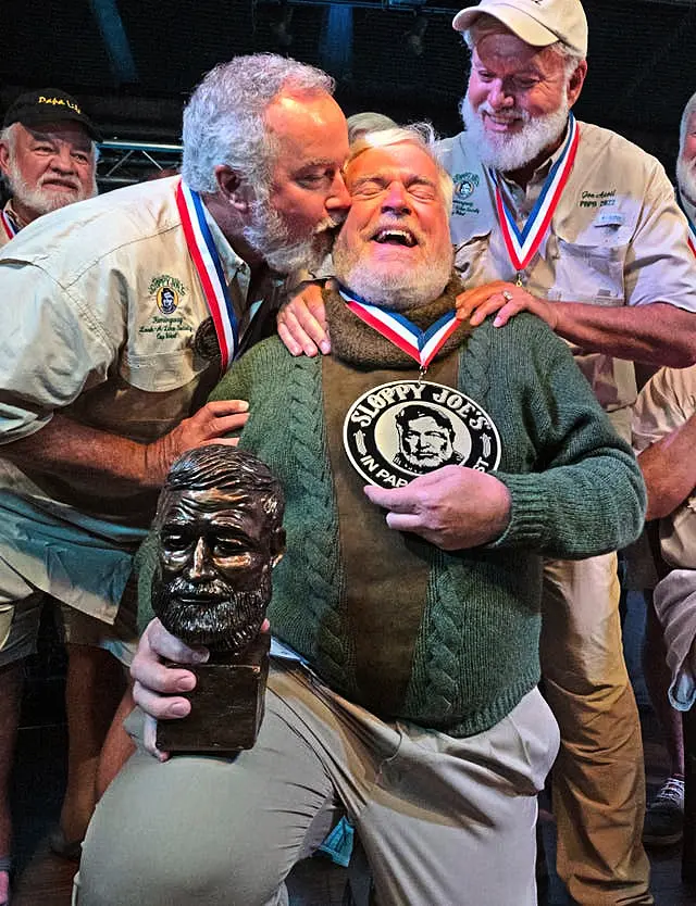 Gerrit Marshall is congratulated on his win