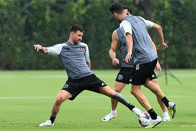 Lionel Messi and Sergio Busquets trained with Miami on Thursday