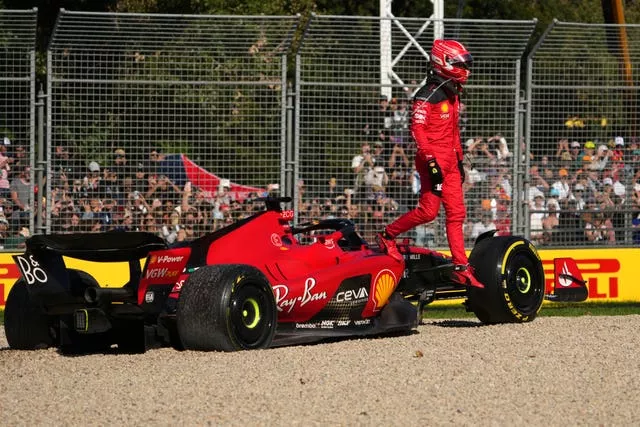 Leclerc went out on the first lap as Ferrari's miserable start to the season continued