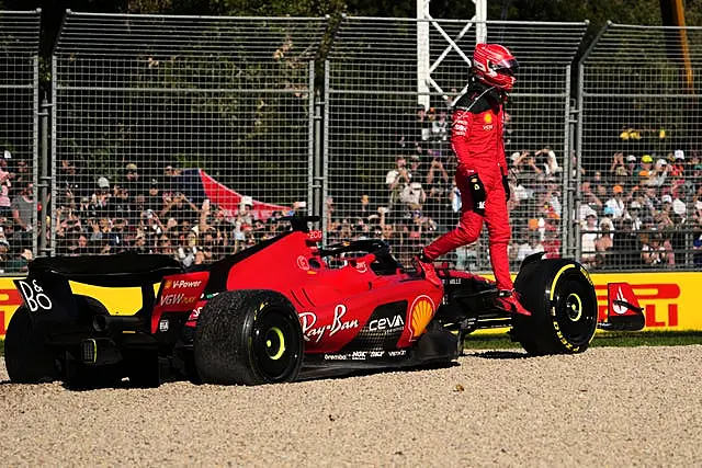 Leclerc went out on the first lap as Ferrari's miserable start to the season continued