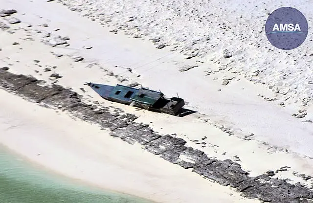 Beached boat