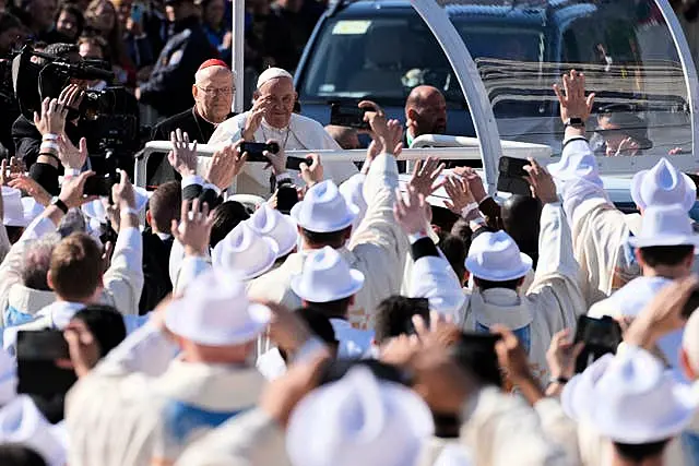 Pope's arrival