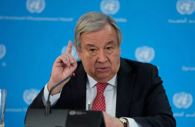 UN secretary general Antonio Guterres 