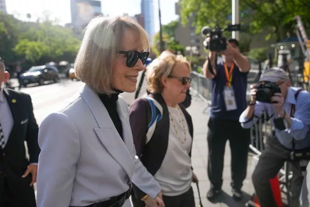 E Jean Carroll arrives at federal court in New York 