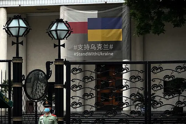 China Ukraine Embassy Displays