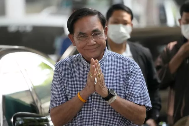 Thailand’s prime minister Prayuth Chan-ocha arrives to cast his vote at a polling station in Bangkok 