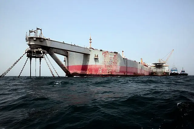 The Yemeni oil tanker up close