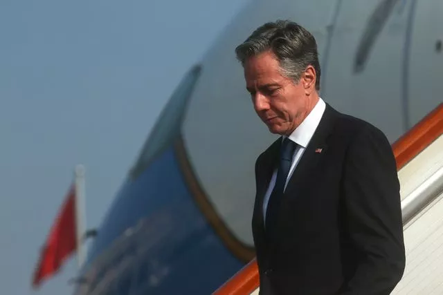 US secretary of state Antony Blinken arrives in Beijing 