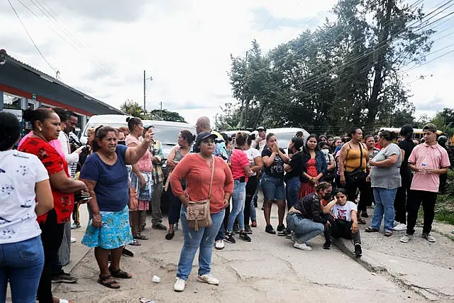 Family outside prison