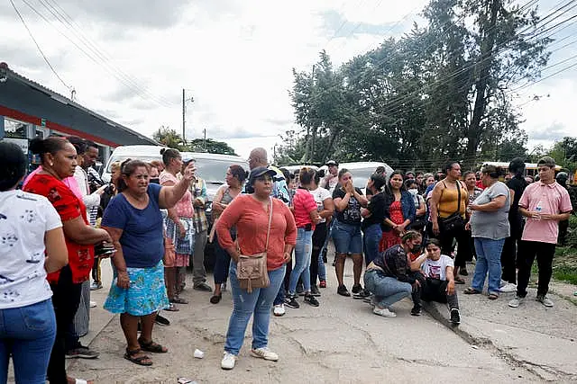 Family outside prison