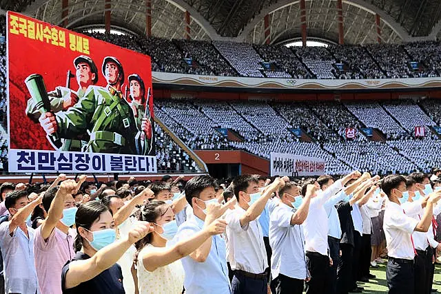 North Korea rally