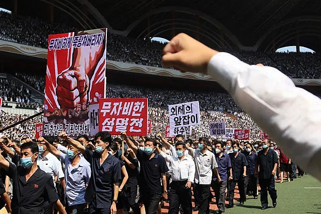 North Korean rally