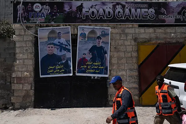 Posters of dead Palestinians