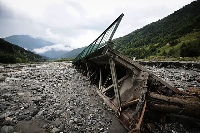 Bridge wreckage